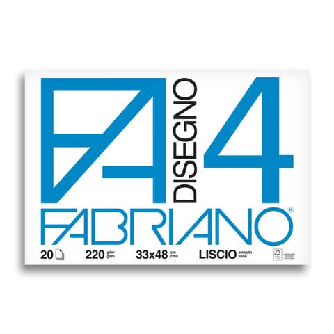 Album da disegno Fabriano F4 220 g/m² 33x48 cm 20 ff. lisci 05200797